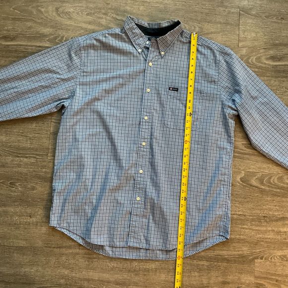(2) Chaps Shirt Men Size XL Multi Color Plaid Button Down Long Sleeve Logo Crest - Picture 5 of 12